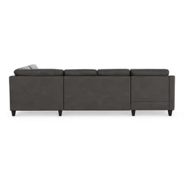 sit&more Wohnlandschaft SIT & MORE "Farö U-Form", grau (anthrazit), B:325cm H:90cm T:187cm, Sofas, Wohnlandschaft, inklusive Federkern, wahlweise mit Bettfunktion und Bettkasten