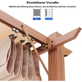 Konifera Pergola Tilos 4 x 3 m Braun