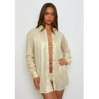 Moda minx Strandshirt Shimmering Lights beige S/M