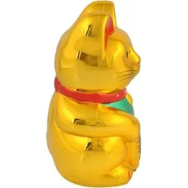 Relaxdays Maneki Neko Winkekatze 16 cm Gold