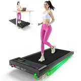 Akluer Laufband Elektrisch 2,5 HP | Walking Pad 1-10 km/h | LED Display | Heimtrainer für Zuhause | Kompaktes Fitnessgerät - Schwarz