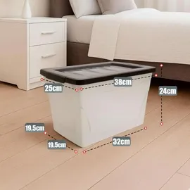 BigDean Aufbewahrungsbox 16 L 1-tlg. schwarz