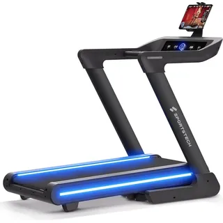 Sportstech Laufband sTread Lite | Klappbar | LED-Beleuchtung | Bis 20 km/h - Schwarz