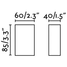 FARO LED Wandleuchte Aluminium 8,5 cm spritzwassergeschützt 4W dunkelgrau