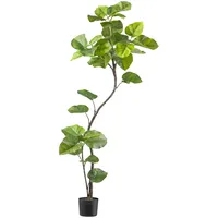 Creativ green Kunstpflanze CREATIV GREEN "Ficus umbellata", grün, H:160cm, Kunststoff, Kunstpflanzen, Kunstpflanze, mit tollem Blattwerk