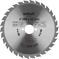 WOLFCRAFT 6379000 Hartmetall Kreissägeblatt 200 x 30 1St.