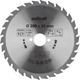 WOLFCRAFT 6379000 Hartmetall Kreissägeblatt 200 x 30 1St.