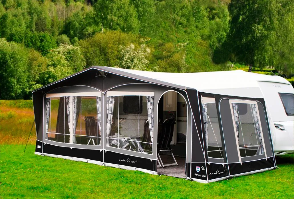 Walker Atrium-300 Vorzelt Anthrazit Glasfiber MAX 825 Umlaufmaß 810-840 cm