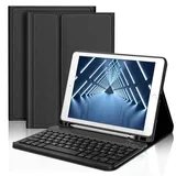 JADEMALL iPad 9 Hülle mit Tastatur iPad Hülle mit Tastatur für iPad 9/8/7 Generation 2021/2020/2018