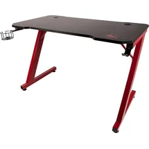 KONIX Gamingtisch SKADI Stahl Gaming-Tisch, Groß, Schwarz/Rot - Schwarz