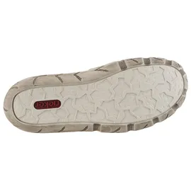 Rieker Sneaker RIEKER, Damen, Gr. 38, blau (graublau, taupe), Leder, Lederimitat, used, Schuhe Sneaker, mit Zierreißverschluss, Freizeitschuh, Halbschuh, Schnürschuh