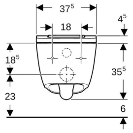 Geberit AquaClean Sela Wand-Dusch-WC mit WC-Sitz Weiß matt
