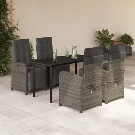 vidaXL Garten-Essgruppe 5-tlg. Grau