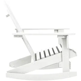 vidaXL Garten-Schaukelstuhl Holz 72 x 92 x 92 cm weiß