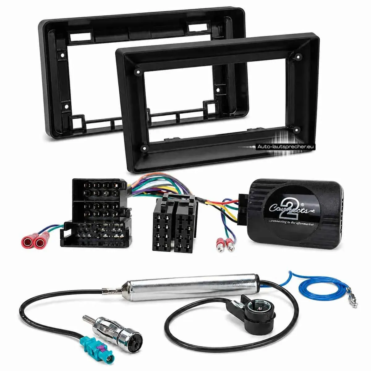 Opel Movano Cargo C 2 DIN Autoradio Blende mit LKF für ISO Anschluss