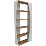 cotecosy Bücherregal 150 x 63,6 x 23,8 cm Weiß