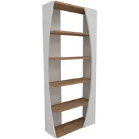 cotecosy Bücherregal 150 x 63,6 x 23,8 cm Weiß