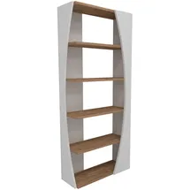 cotecosy Bücherregal 150 x 63,6 x 23,8 cm Weiß