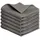 Blumtal Geschirrtuch Set 50x70 oder 30x30 cm, 100% Baumwolle, (6-tlg), Saugfähig, schnell trocknend, waschbar, 100% Baumwolle grau 30 cm x 30 cm