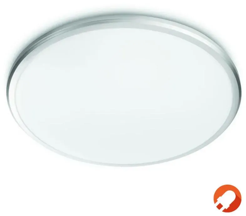 Philips myLiving LED Deckenleuchte Twirly  sehr helle 1700lm weißer Diffusor und grauer Ring