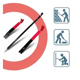 Relaxdays Brecheisen 3-tlg. Set, Brechstange mit Stechdorn & 2 flache Nagelheber, zum Leisten entfernen, Stahl, schwarz