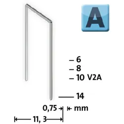 Tackerklammern STEINEL Typ A 53/6 (2000 Stück, verzinkt, Klarsichtpackung)