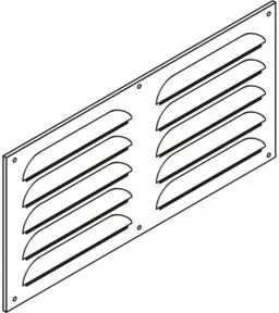 Säbu Lüftungsgitter 250 x 500 mm für Materialcontainer und SAFE Tank isoliert