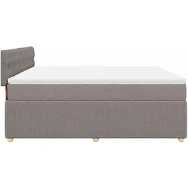 vidaXL Boxspringbett 180 x 200 cm Taupe