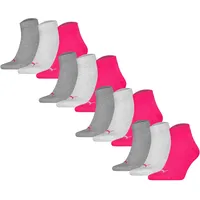 Puma Quarter Plain 12er Pack Pink/Grau 39-42