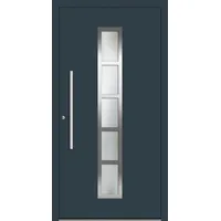Aluminium Haustür nach Maß "LOTTE" 60 mm RC2 Anthrazit RAL 7016 beidseitig innen öffnend DIN links