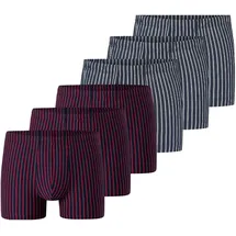 SCHIESSER Retro Boxershorts Blau / Rot M 6er Pack