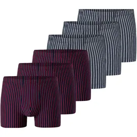 SCHIESSER Retro Boxershorts Blau / Rot M 6er Pack