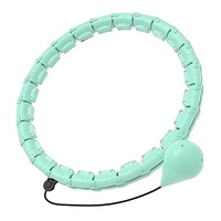 cotton yangda Smart Hula Ring Hoops, gewichteter Hula-Reifen für Erwachsene – 24 Knoten, abnehmbar und größenverstellbar, dünne Taillenübung, grün