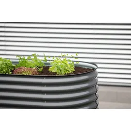 Westmann Metall Hochbeet Grow Faster silber 160 x 80 x 82 cm anthrazit