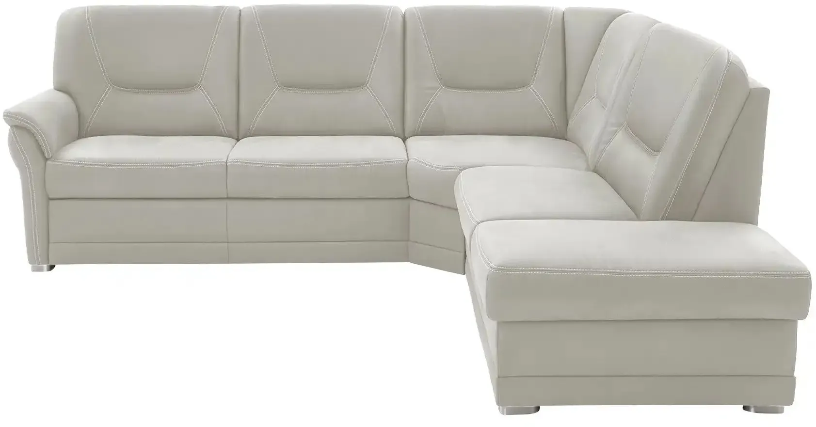 meinSofa Ecksofa aus Mikrofaser Edda , silber , Maße (cm): B: 253 H: 96 T: 238.0
