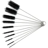 10 Stück Flaschenreinigungsbürsten für Röhren, Flaschen, Trinkhalme, schmalhalsige Becher, Rohr, Schwarz
