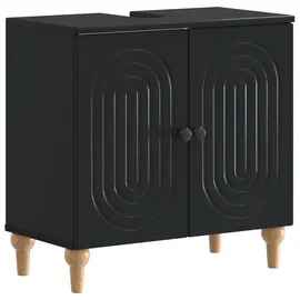 vidaXL Waschbeckenunterschrank Alkmaar 59,5 x 31,5 x 59 cm Schwarz