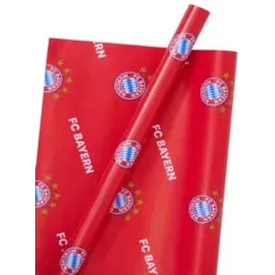 Geschenkpapier rot FC BAYERN 33752