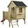 Swingking Spielhaus Camilla mit Rutsche 177 x 184 x 210 cm Natur/Rot
