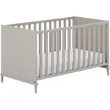 yuny by paidi Babybett YUNY BY PAIDI "BROTHER STU in Taupe", grau (taupe), B:77,2cm H:81,9cm L:146,2cm, Massivholz, Spanplatte, Babybetten, Babybett, Gitterbett höhenverstellbar, Kinderbett