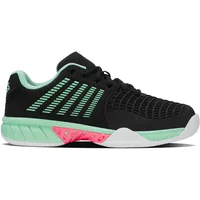 K-Swiss Damen Express Light 3 Carpet Tennis Shoe, Black/Neon Mint/Neon Pastel Pink, 38 EU