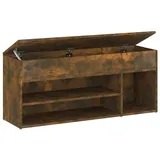 vidaXL Schuhbank Räuchereiche 105x30x45 cm Holzwerkstoff