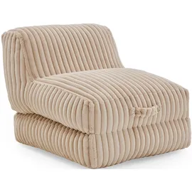 Home Affaire XXL-Sessel HOME AFFAIRE "Pia", beige (creme), B:83cm H:80cm T:95cm, Sessel, XXL-Sessel, Loungesessel in Megacord, 2 Größen, Schlaffunktion und Pouf-Funktion