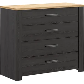 Forte Kommode Bohol 101,4 x 87 x 42 cm Schwarz