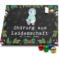 Mr. & Mrs. Panda Schoko Adventskalender Chirurg Leidenschaft - Schwarz - Geschenk, Firma, Arzt, Unfallchirurg, Krankenhaus, Jubiläum, Notfallchiru... - Schwarz