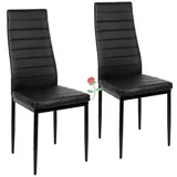 LANTUS Esszimmerstühle 2/4/6 Set Stuhl Küchenstuhl Wohnzimmerstühle Kunstleder Stühle,2 Stück (Schwarz)
