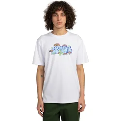 T-Shirt ELEMENT "Walkin", Herren, Gr. S, weiß (optic weiß), 100% Baumwolle, Kurzarm, Shirts