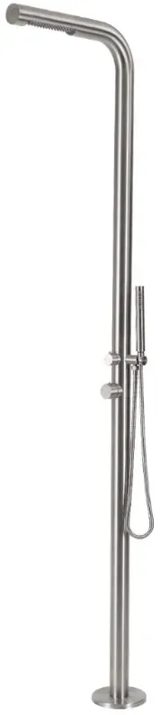 OKU Warm- und Kaltwasser Gartendusche flach Edelstahl V4A