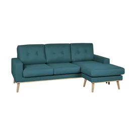 Sofa.de Ecksofa beidseitig stellbar ¦ türkis/petrol ¦ Maße (cm): B: 211 H: 88 T: 139.0