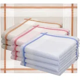 Betz Taschentuch Betz 12 Stück Damen Stoff Taschentücher Set Selma Größe ca. 28x28 cm, (Set, 12 Taschentücher), 100% Baumwolle braun